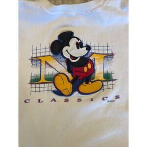 Vtg Mickey Mouse Sweatshirt Size XL‎ Gray Embroidered Classics Applique